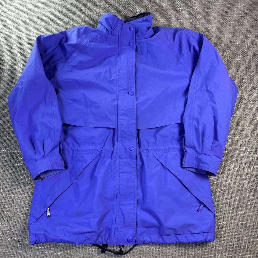 Eddie Bauer Gore-Tex Parka Womens L Purple Vintage Gorpcore Rain Jacket